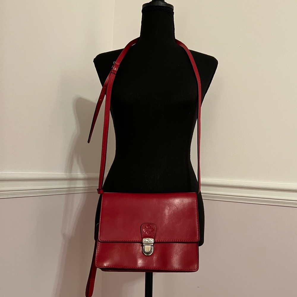 Patricia Nash Red Italian Leather Handbag – Brand New with Storage Bag